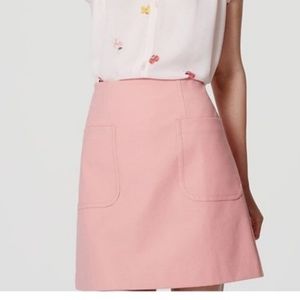 Loft pink pocket skirt